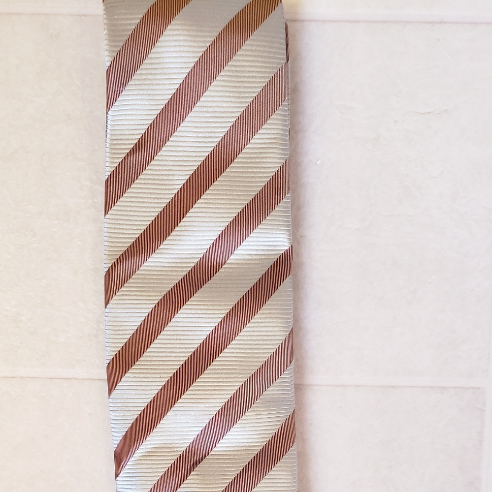 Henry Jacobson 100% silk stripe tie👍